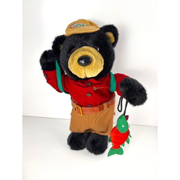 Cabelas Fisherman Black Bear Plush Animated Hooked on a Feeling! Ooga-Chaka 16” - Picture 1 of 8